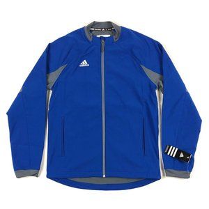 Adidas Dugout Warm Jacket Baseball Blue Gray Zip